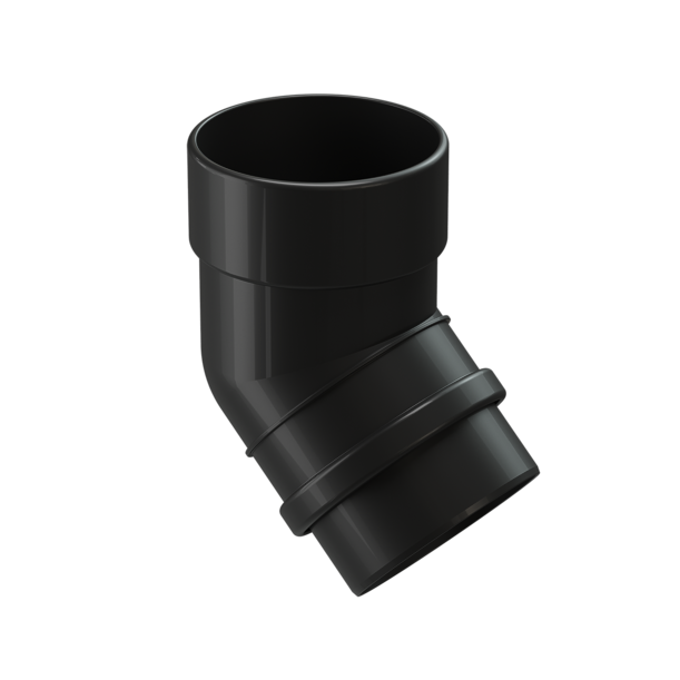 Колено 45˚ для водосточной трубы Премиум (Premium), карбон - 1
